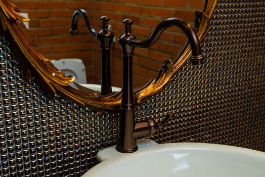 Monomando lavabo Bronce Viejo